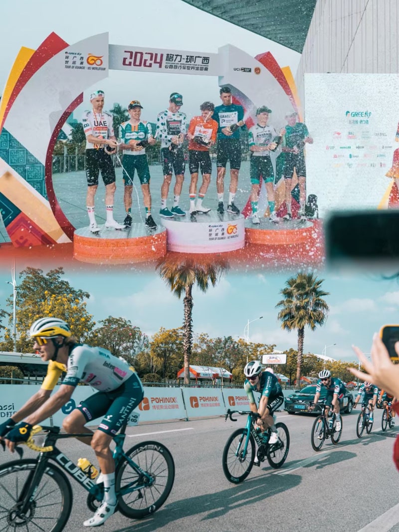 Óculos de sol de ciclismo de marca com 2024 UCI WorldTour/Tour de Guangxi