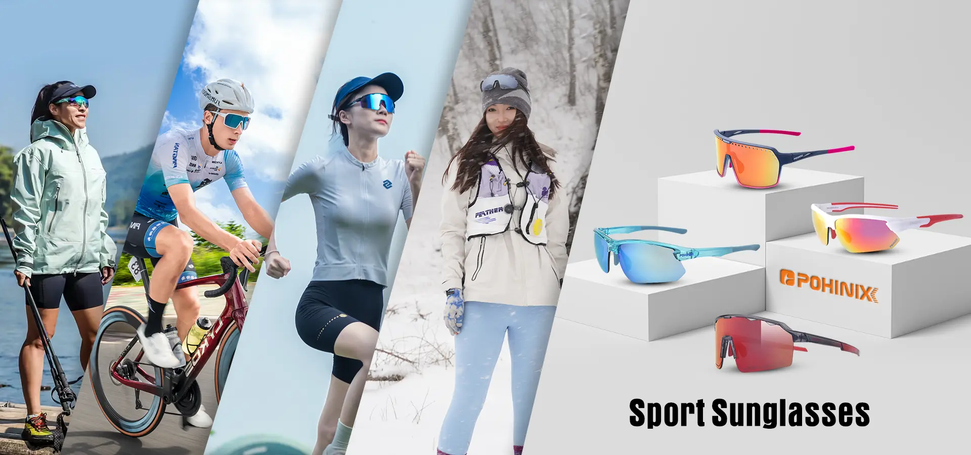 Fábrica de óculos de sol esportes